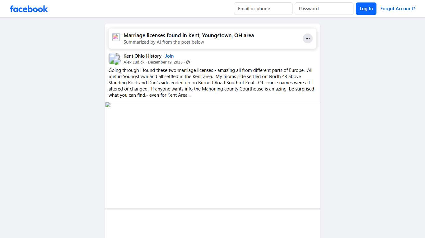 Kent Ohio History Going through I found these two marriage licenses - amazing all from different parts of Europe Facebook